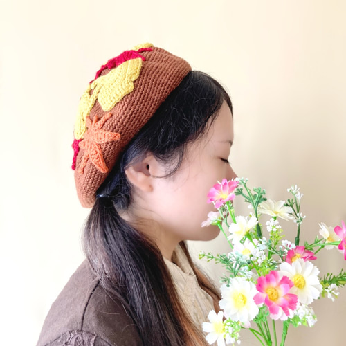 手作りニット帽ビーニーベレー帽ドレッド綿混夏〜冬〜春