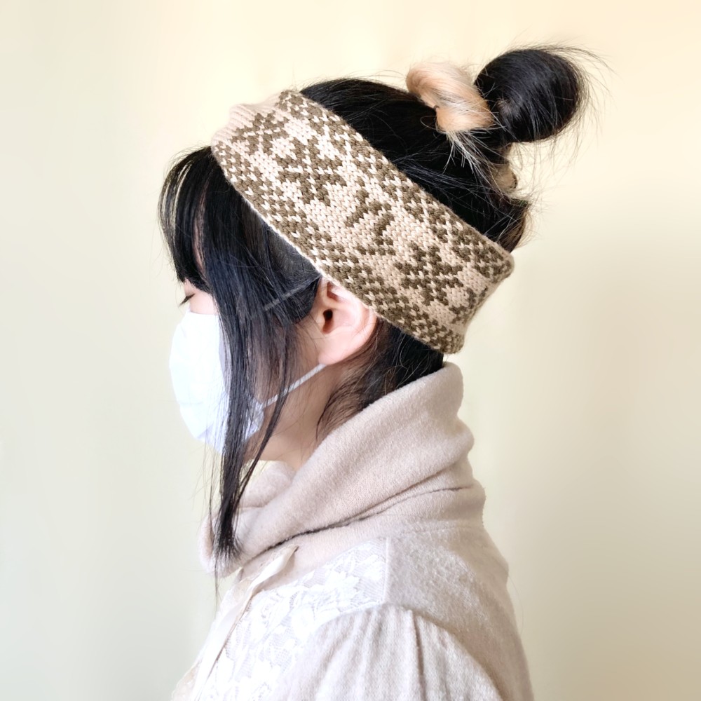 150色＊推し色で作る星座×ノルディック柄クロスターバン＊やぎ座＊手編みニット＊送料無料