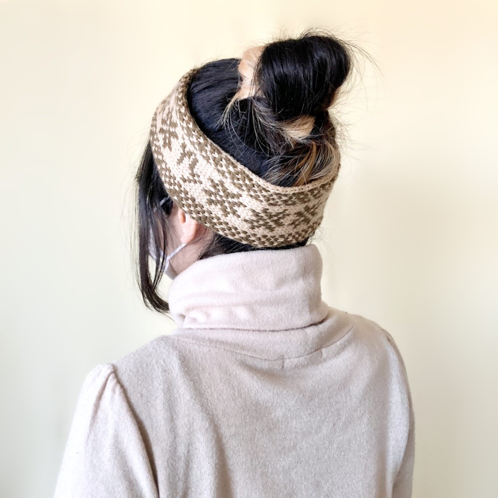 150色＊推し色で作る星座×ノルディック柄クロスターバン＊やぎ座＊手編みニット＊送料無料