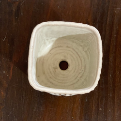 陶器　しのぎの植木鉢 4枚目の画像