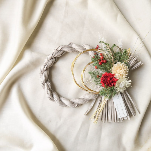 超早割2022』(冬の新作）しめ縄 ナチュラル お正月 ドライ