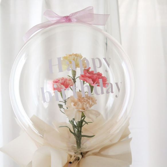 mix carnation flower balloon カーネーション　母の日　フラワーバルーン 4枚目の画像