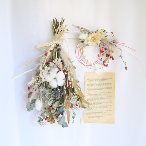 2023早割クリスマス natural white Christmas swag クリスマススワッグ