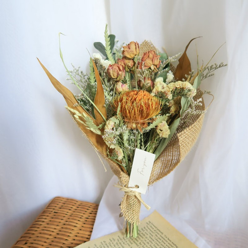 Autumn orange dryflowers mini swag 秋冬新作2025 ハロウィン