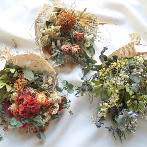 Autumn orange dryflowers mini swag 秋冬新作2025 ハロウィン