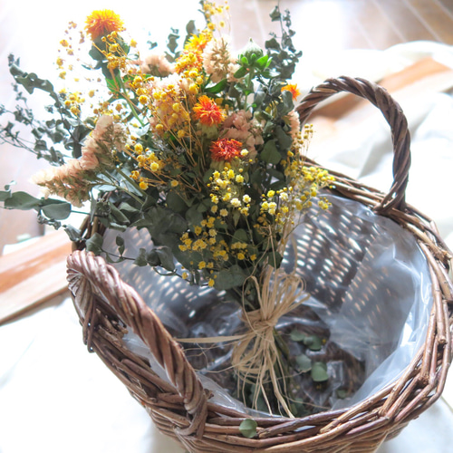 奈緒 佐藤ページ☆ ドライフラワースワッグ レース装飾付き 店舗インテリア dry-flower-bouquet-swag-blue-