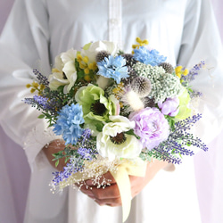 weddingbouquet 3点set ウェディングブーケ　ドライフラワー　結婚式 1枚目の画像