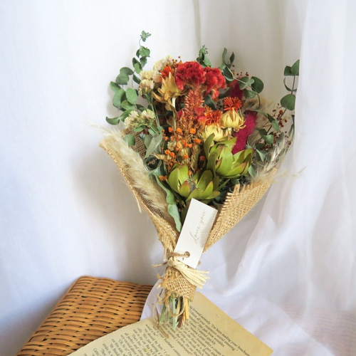 red dryflowers mini swag超早割クリスマス2025 ドライフラワー