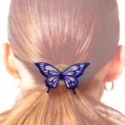 【再再再販】ポニーフック  青い蝶 2枚目の画像