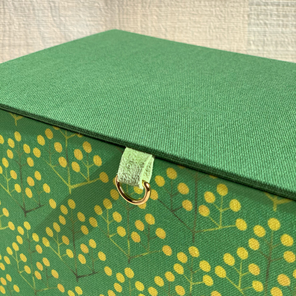 【ミモザ】シンプルな マスク収納ボックス ☆グリーン☆ 3枚目の画像