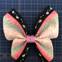 蝶々型リボン　ヘアゴム 4枚目の画像