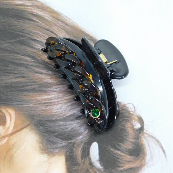 本べっ甲 天然水もく クローバーチャーム