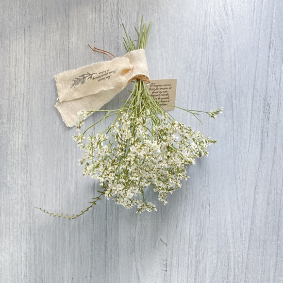 スターチススワッグ ホワイトスターチスのミニスワッグ ドライフラワー ミニブーケ ドライ