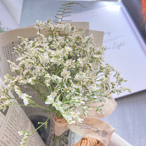 スターチススワッグ ホワイトスターチスのミニスワッグ ドライフラワー ミニブーケ ドライ