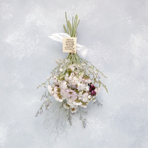 ニュアンスカラー ホワイトスターチスのブーケ ドライフラワー  
