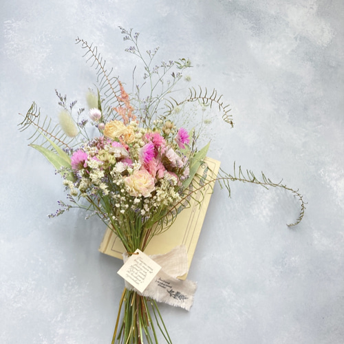 ラナンキュラスとスイートピーのブーケ ドライフラワー 草花 ラナンキュラスとスイートピーのブーケ ドライフラワー 草花
