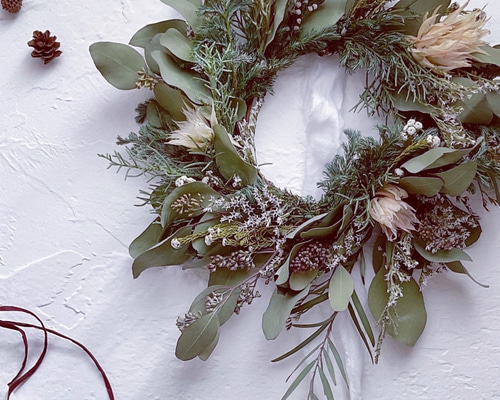 クリスマスリース❤︎セルリアとグリーンのリース クリスマスギフト