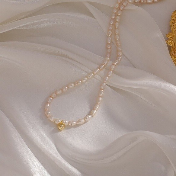 ゴールドアクセサリー 鏡餅 パールアクセサリー 淡水 パール ネックレス  結婚式 ネックレス チョーカー ネックレス 4枚目の画像