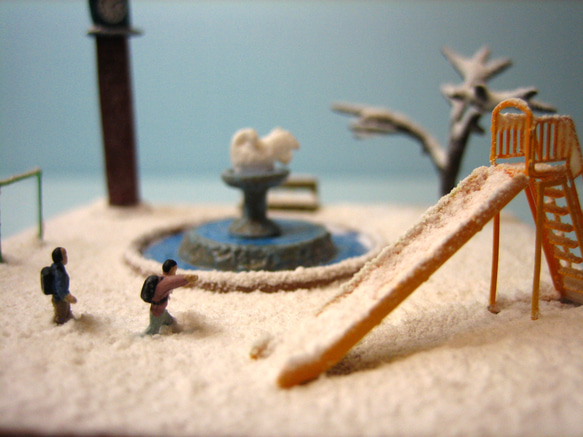 情景模型　「雪の公園」 1枚目の画像