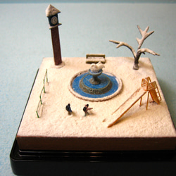 情景模型　「雪の公園」 2枚目の画像