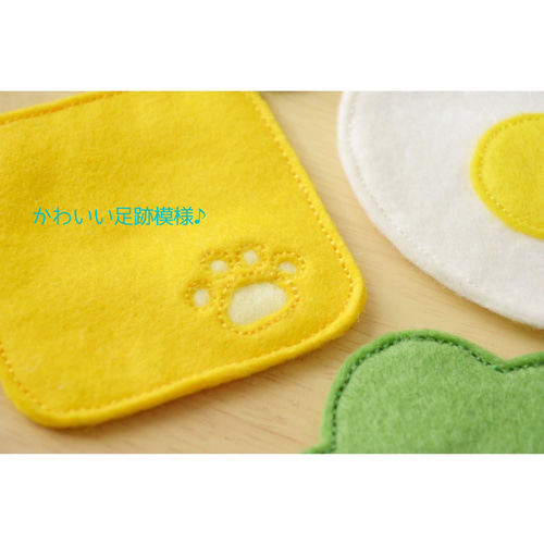 フェルトのおままごと＊しろくまおこさまランチセット(ハンバーガーver