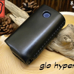 glo hyper＋ Tight fit case 栃木レザー黒 【ハイパープラス専用】 1枚目の画像