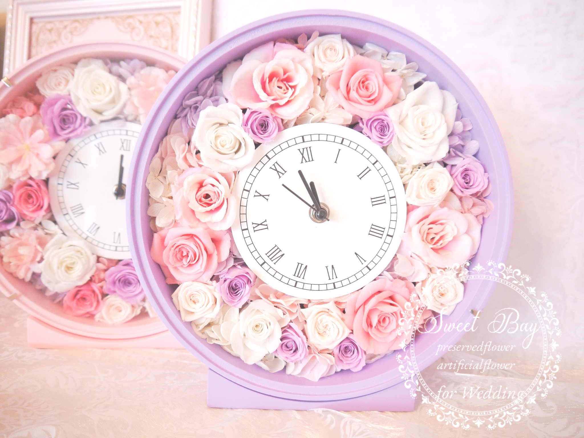 花時計 置時計 掛け時計 母の日ギフト ウエディングギフト お祝い プレゼント 花時計 壁掛け ギフト おしゃれ プレゼント 結婚のプレゼント