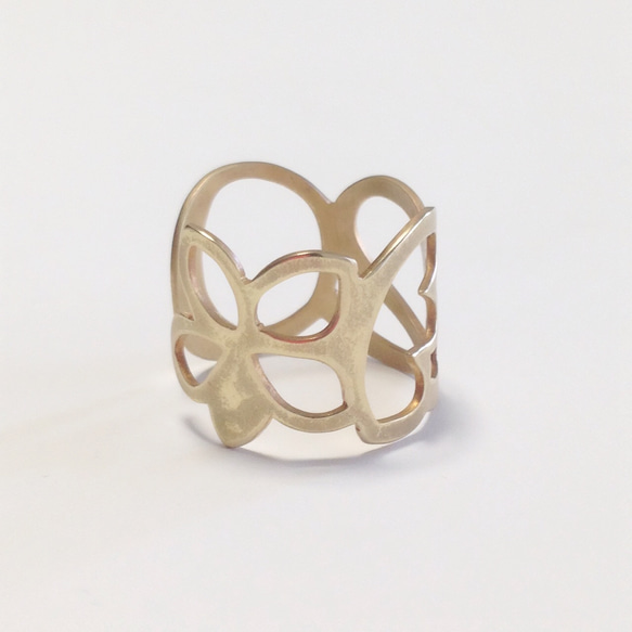 通販サイト一覧 受注製作】リング／ゴールドカラー 花鳥風月イメージデザイン ※7 アクセサリー
