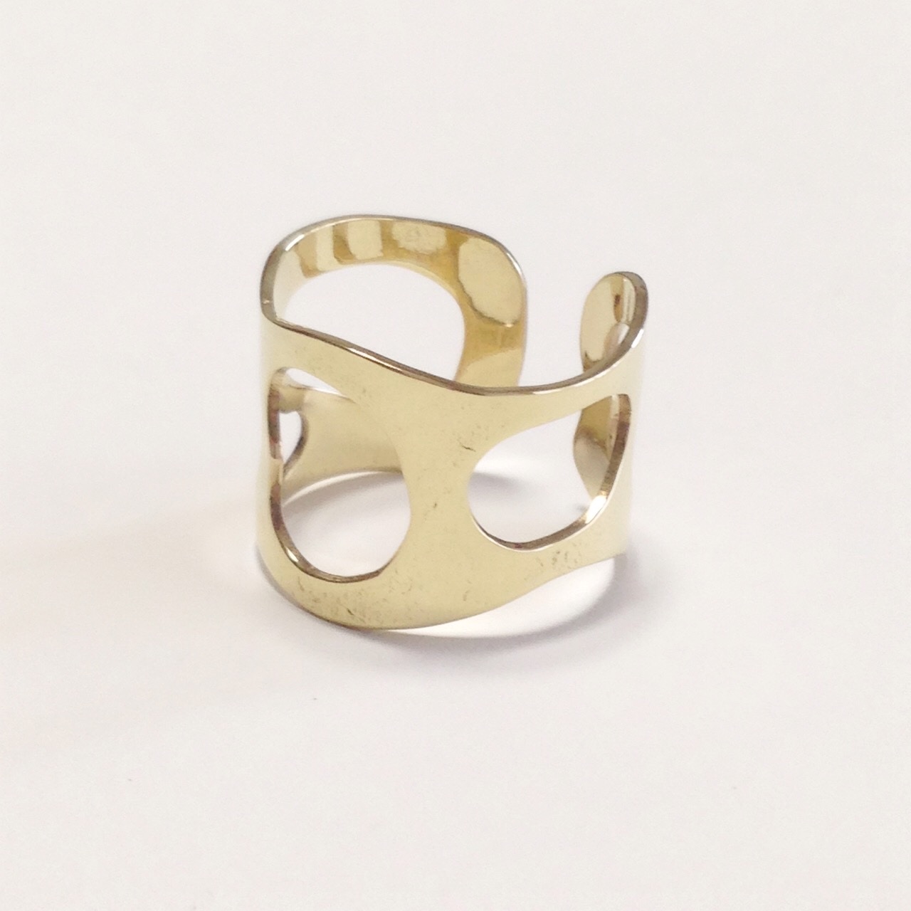 【受注製作】リング／ゴールドカラー 水たまりデザイン ※7-20号 6,132円