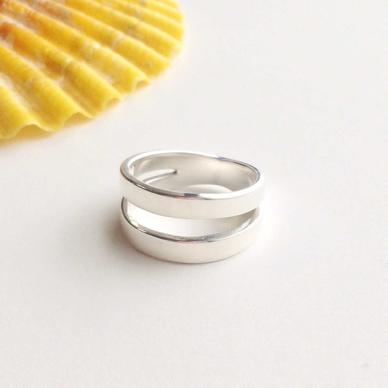 【受注製作】リング／シルバー 2連デザイン ※7-20号