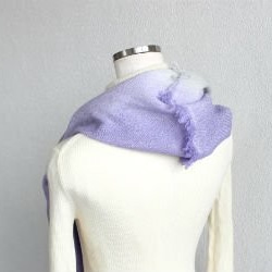 【再販】purple×grey コットンウール 4枚目の画像