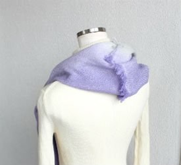 【再販】purple×grey コットンウール 4枚目の画像