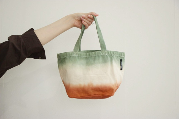 【新品☆限定色】Mini tote bag Green x Red 第1張的照片