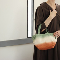 【新品☆限定色】Mini tote bag Green x Red 第9張的照片