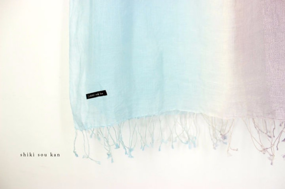 【再卖】棉麻♡手染絲巾　T16118 第5張的照片