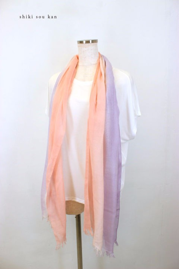 【resale】"tokeiro" smooth scarf made by silk cotton　T16175 第3張的照片