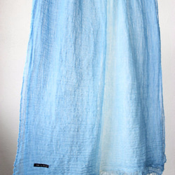 Ⅱ.5色的清涼Blue☆手染絲巾　T16178 第3張的照片