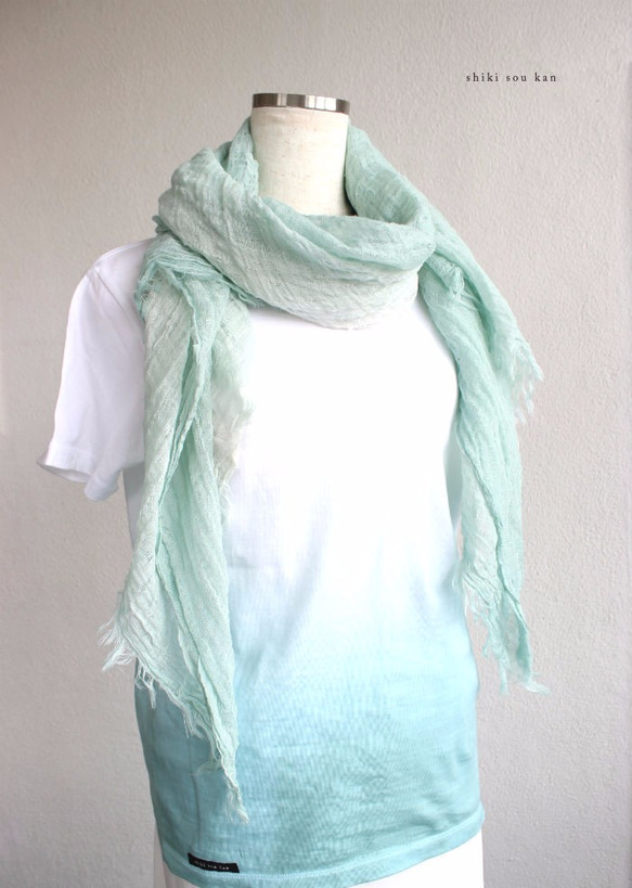 Hand dyed scarf　T16187 第2張的照片