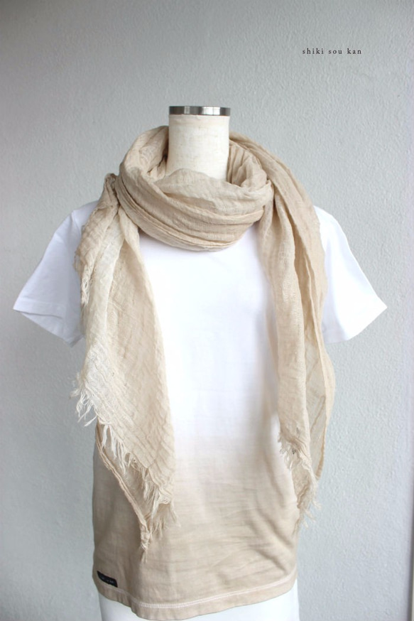 Hand dyed scarf T16183 第2張的照片