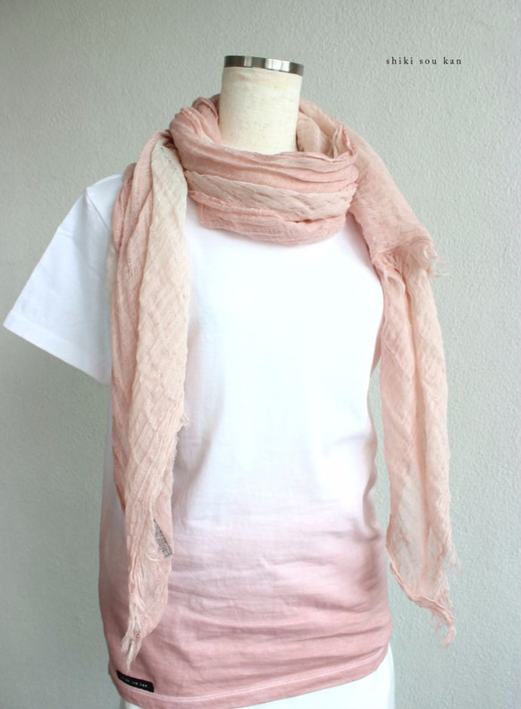 Hand dyed scarf　T16185 第2張的照片