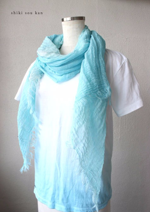 Hand dyed scarf　T16188 第2張的照片