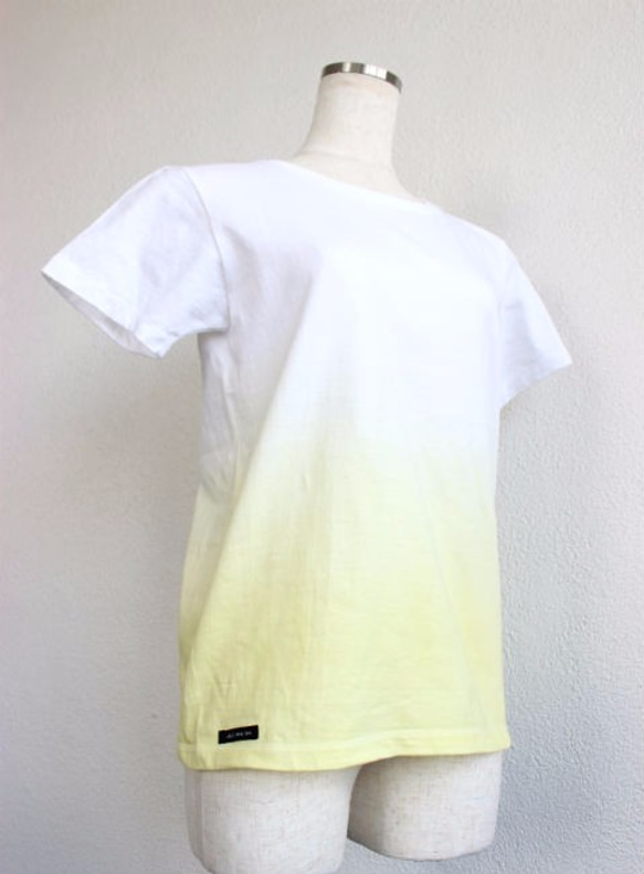 cotton100％ Hand dyed T-shirt★summer yellow T17306 第2張的照片