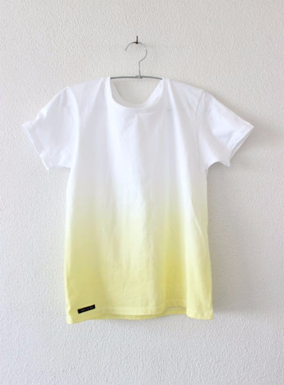 cotton100％ Hand dyed T-shirt★summer yellow T17306 第3張的照片