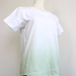 cotton100％ Hand dyed T-shirt★summer green T17307 第2張的照片