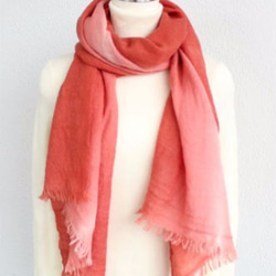 dying wool★winter stole red T17317 第2張的照片