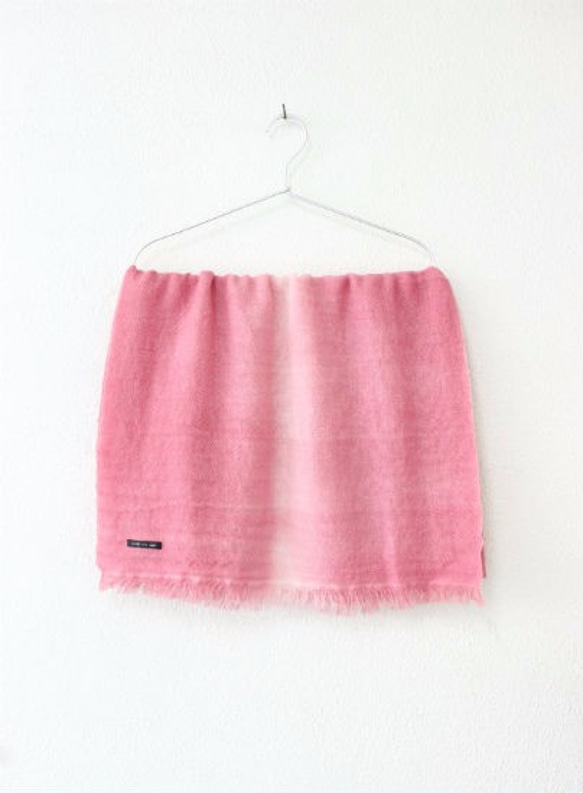 dying wool★winter stole pink T17319 第3張的照片