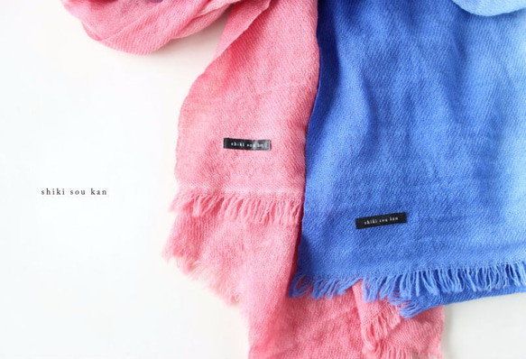 dying wool★winter stole pink T17319 第5張的照片