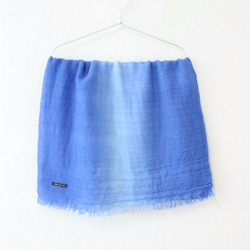 dying wool★winter stole blue T17320 第3張的照片