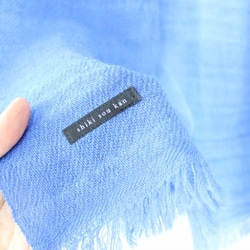 dying wool★winter stole blue T17320 第4張的照片