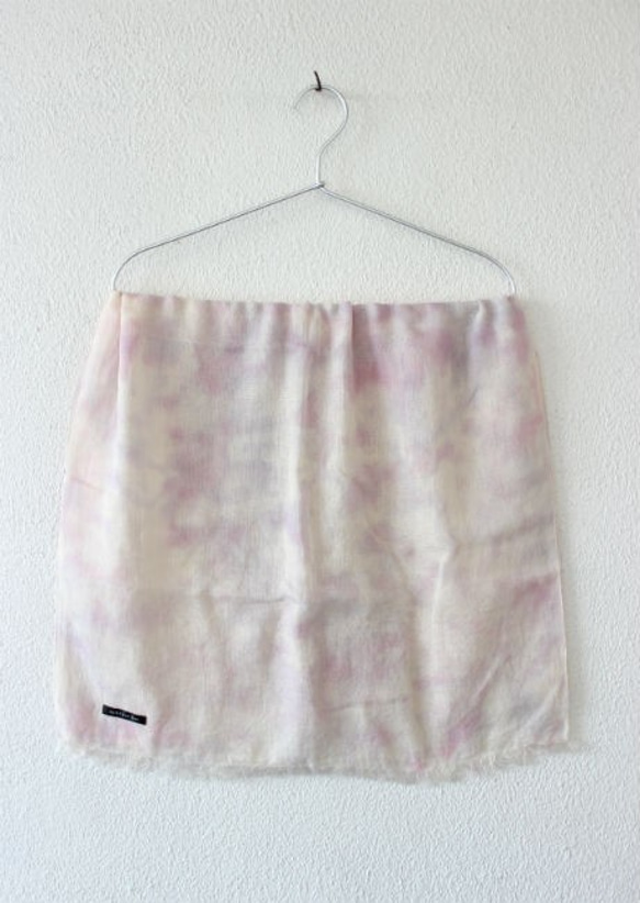 silk cotton stole of spring★pink×purple T18325 第4張的照片